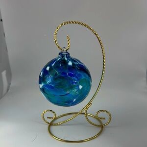 Blue Handblown Orb/Ornament